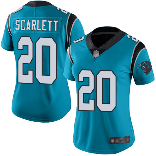 Carolina Panthers Limited Blue Women Jordan Scarlett Alternate Jersey NFL Football #20 Vapor Untouchable->carolina panthers->NFL Jersey